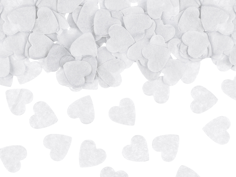 [KONS27-008] Confetti Hearts 16x16cm White 15G