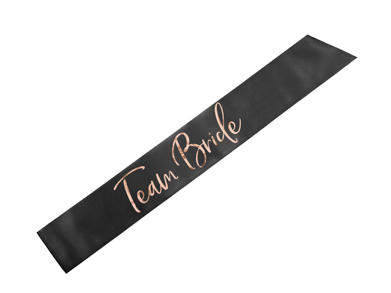 Team Bride Sash Black 75cm
