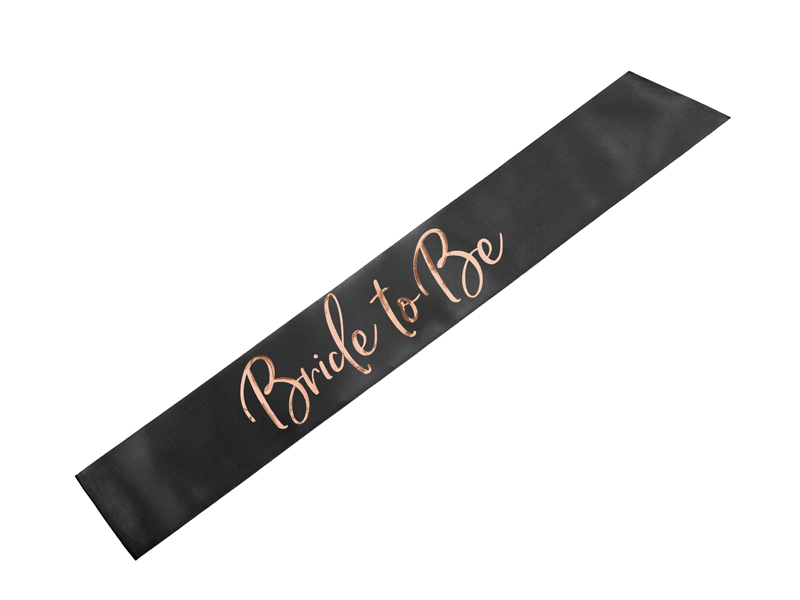 [SWP11-010] Bride To Be Sash Black 75cm