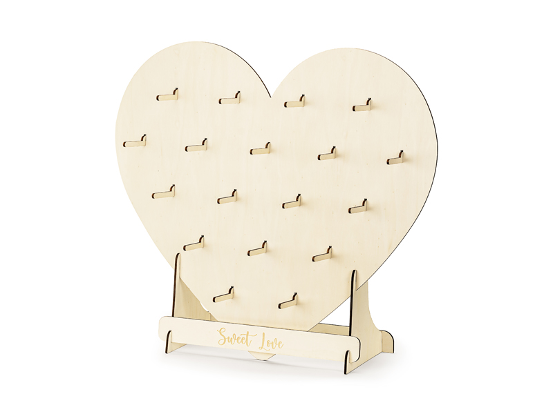 [SND2-100] Donut Wall Heart Natural Wood 65x59cm