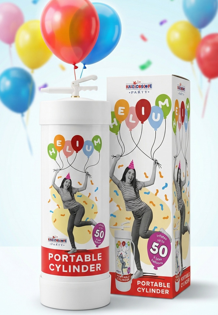 Portable Disposable Helium Tank Inflates Approx 50 x 9'' Latex Balloons