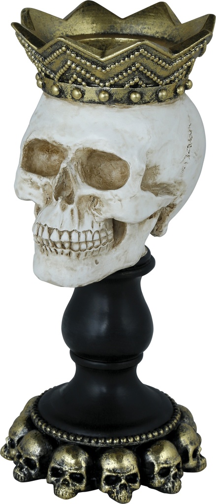 Halloween Resin Skull Candle Holder 25x12cm
