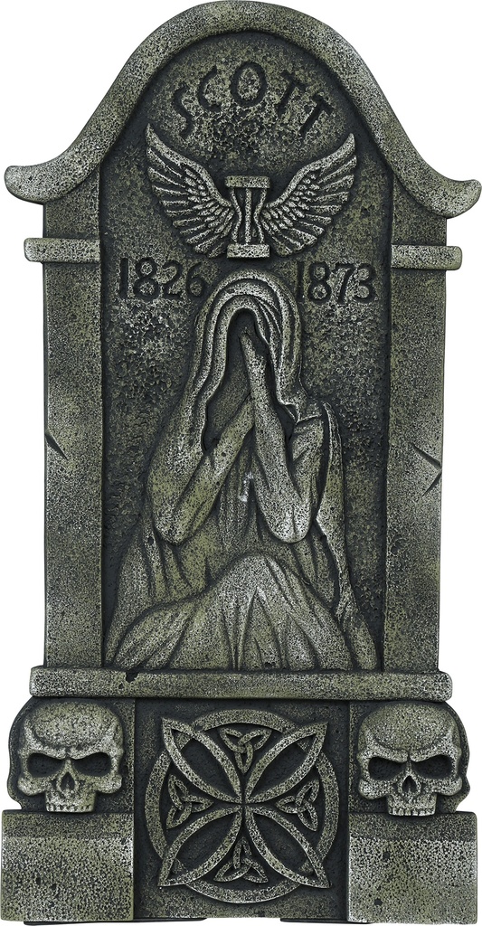 Halloween Tombstone With Ghost 90x48cm
