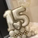 15" Foil Stand Number Balloons