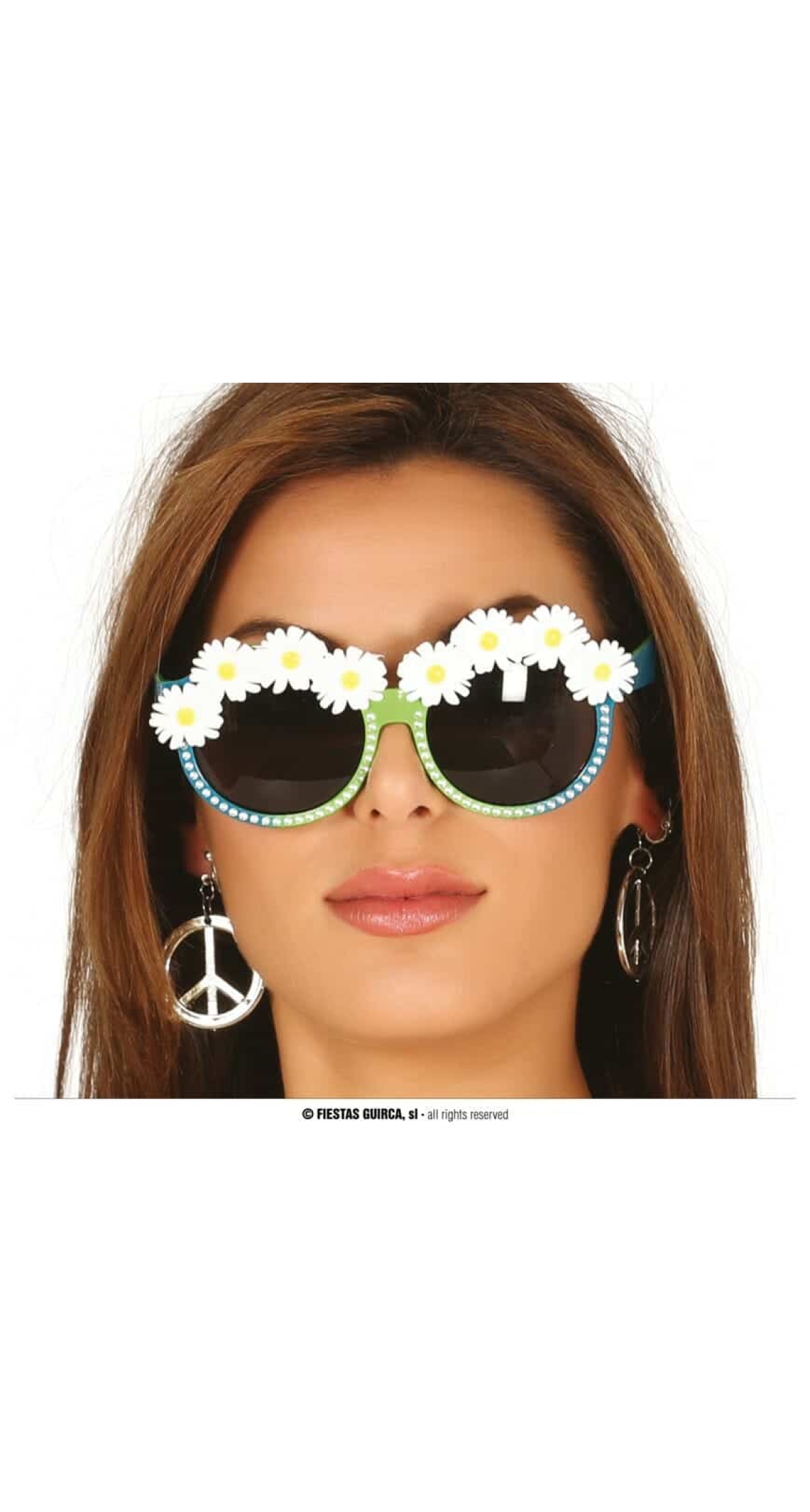 Hippie Glasses With Daisies - Adult One Size