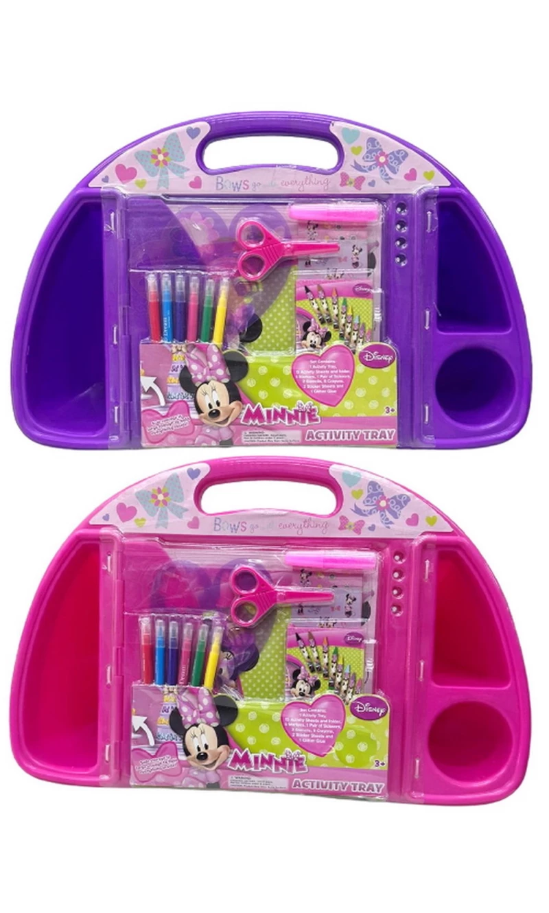 Minnie Mouse Bow-Tique Activity Tray (Assorted Pink/Purple) - For Age 3+ Years