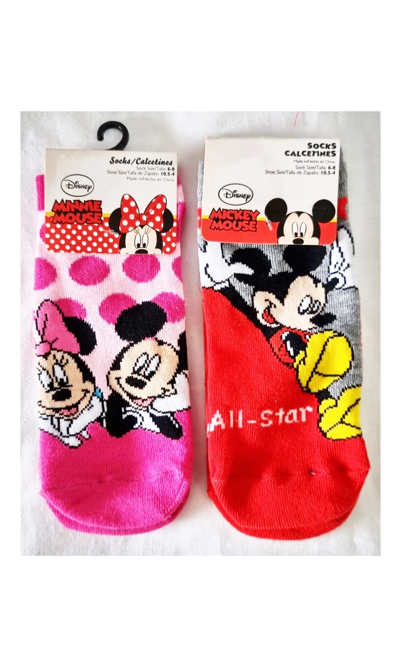 Disney Clubhouse (Assorted Mickey / Minnie) Socks - For Age 6 to 8 Years