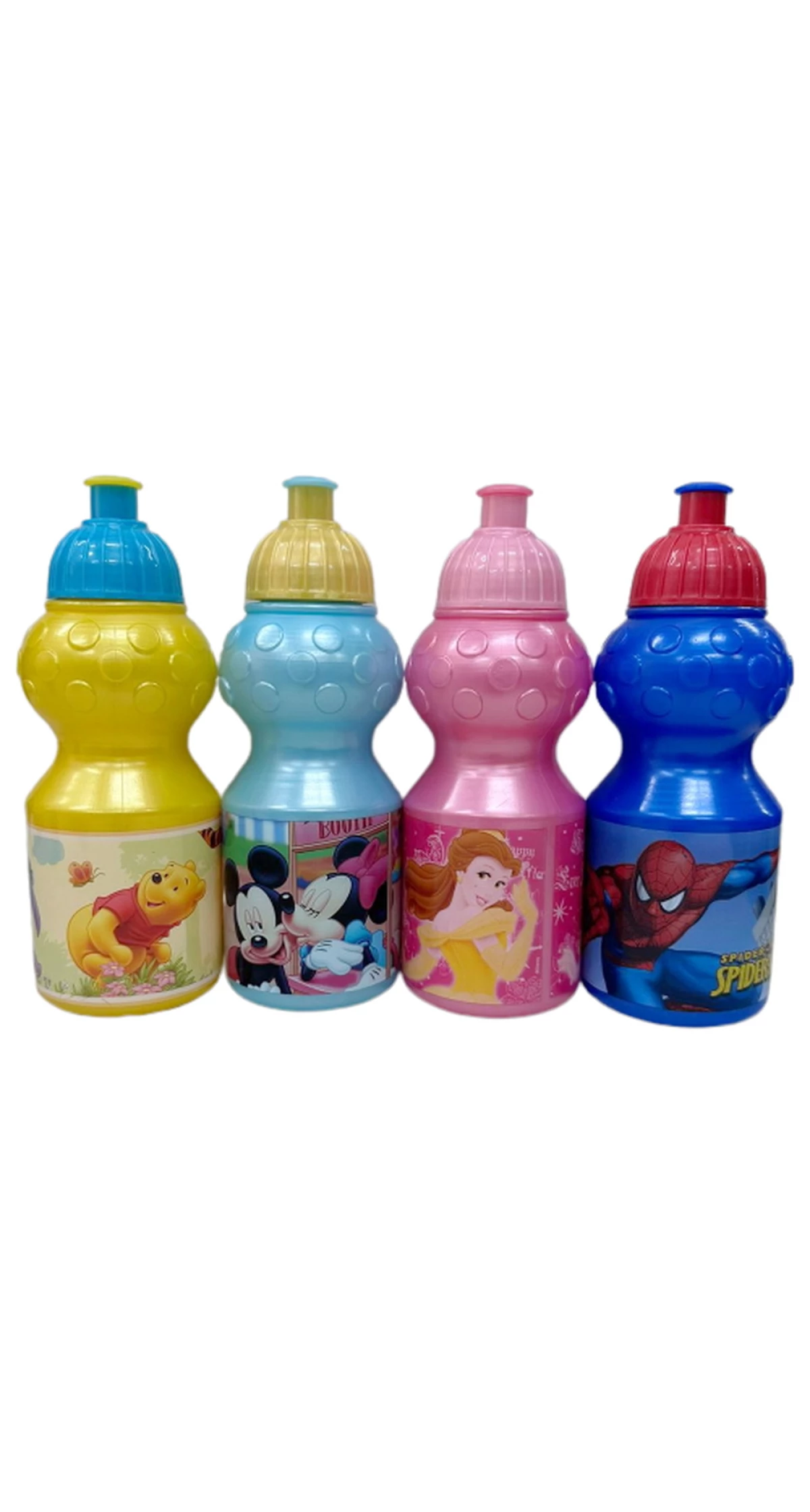 Pull Top Plastic Bottle Assorted Disney Characters - 18cm