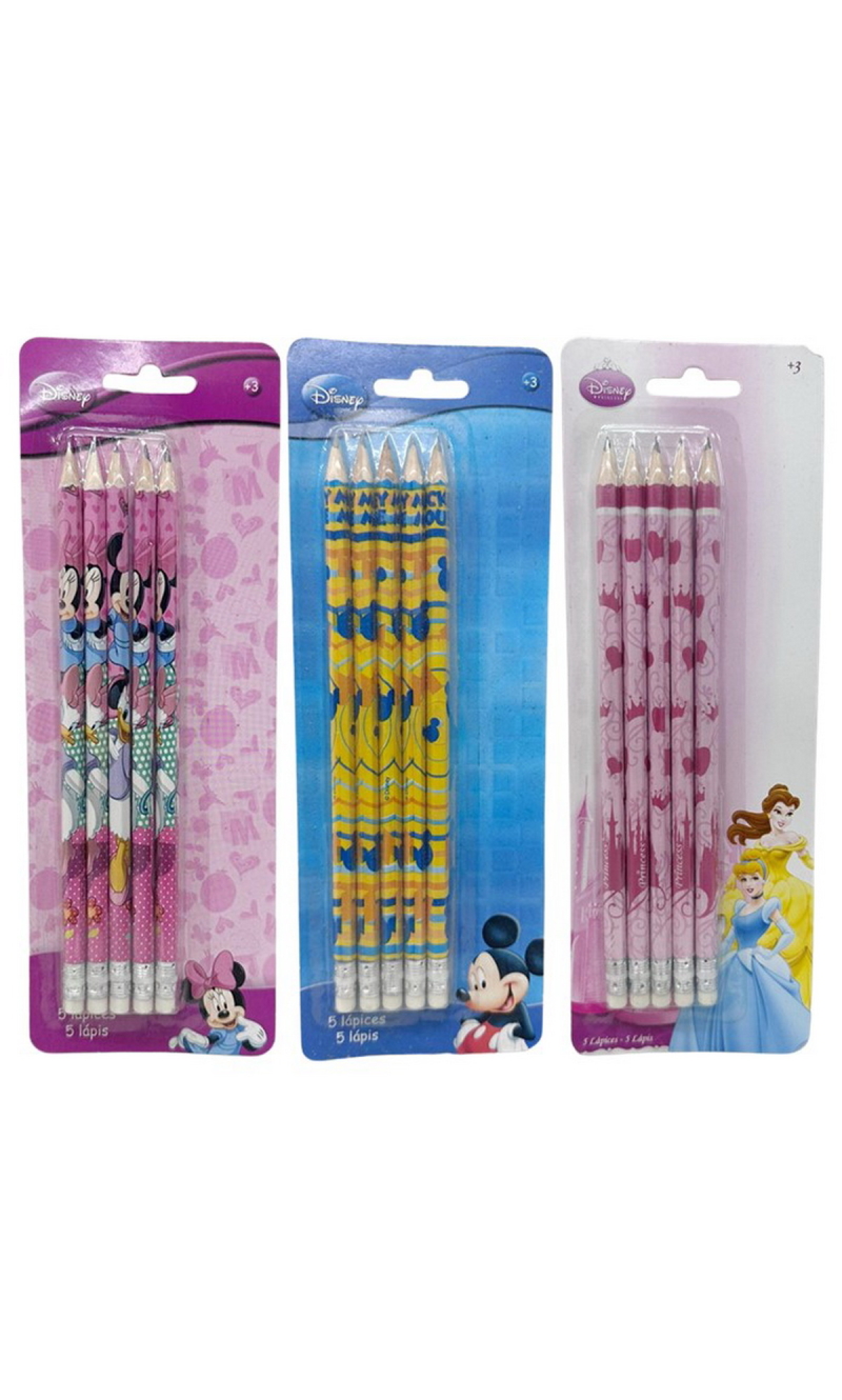 Disney Pencil Set (Assorted Characters) - 5pk