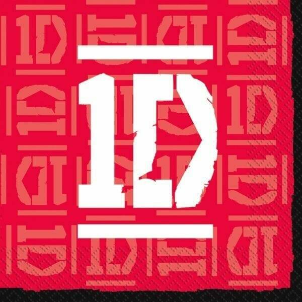 One Direction Napkins 33cm x 33cm - 16pk