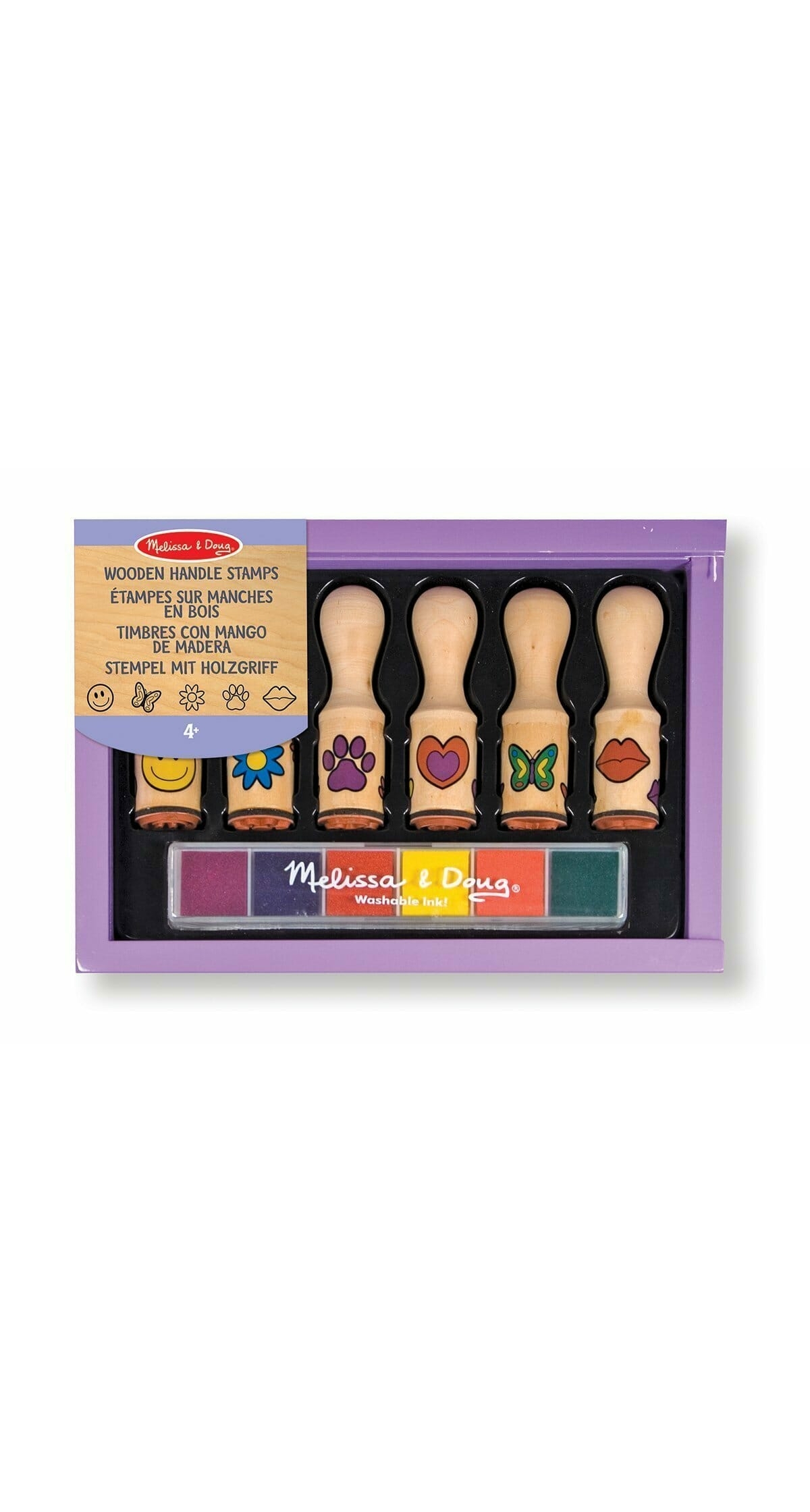 Melissa & Doug Wooden Handle Stamp Set - 18.5cm x 13cm