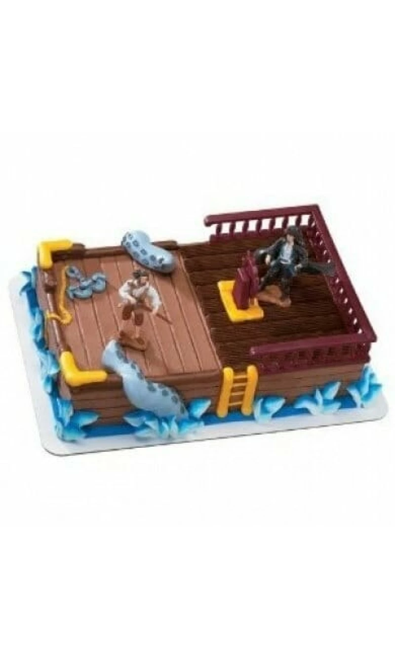 Pirates of the Caribbean Plastic Cake Topper Set of 6 Pieces.