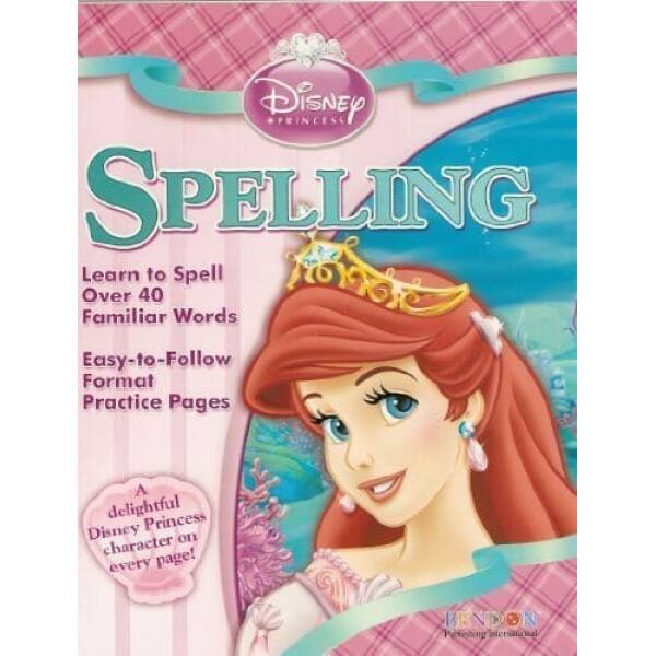 Princess Ariel Spelling Learning Workbook - 32 pgs
