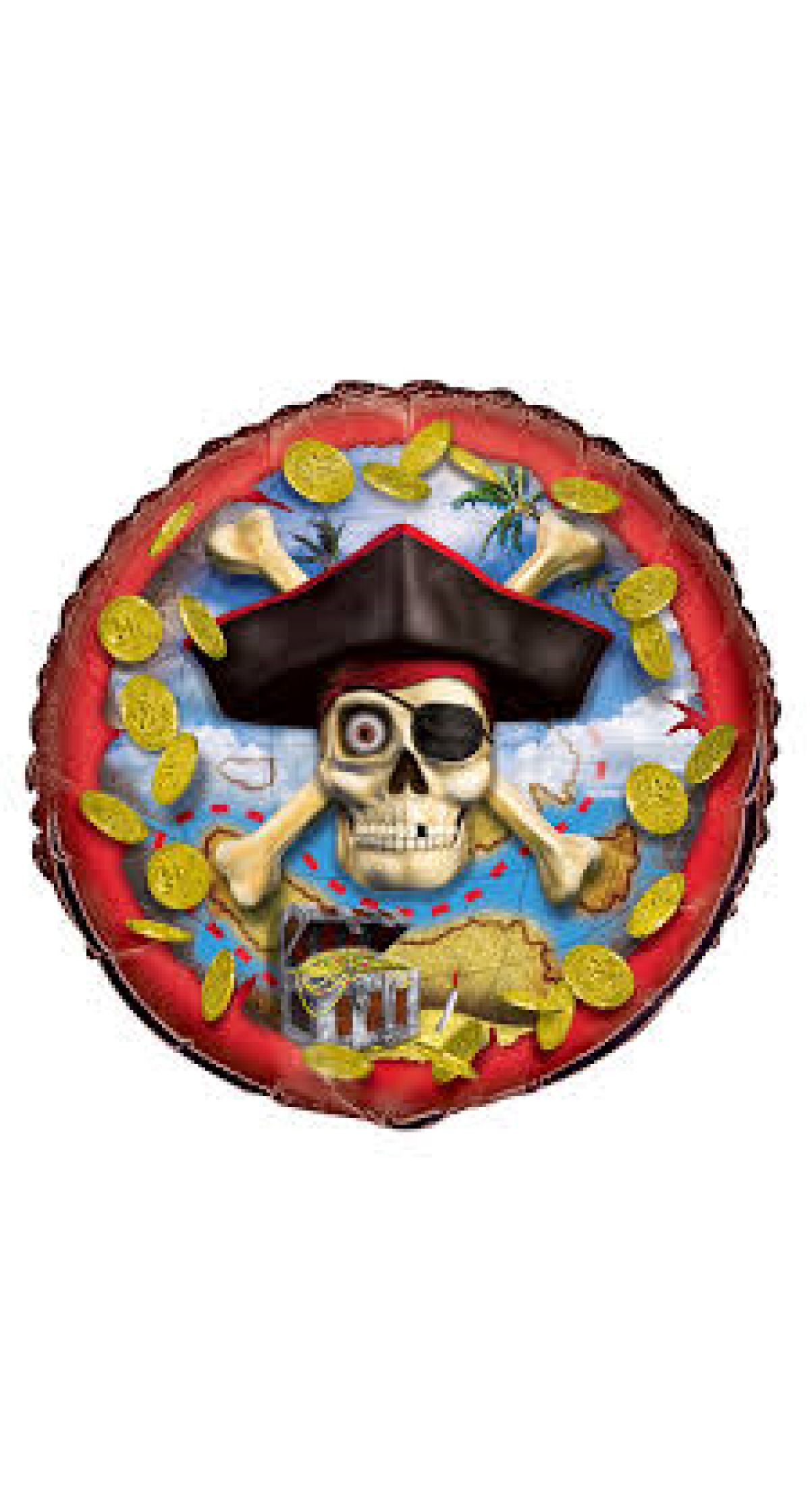 Pirates Bounty Round Foil Balloon 17"