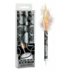 Ice Fountains Candle Black 12cm - 3pk