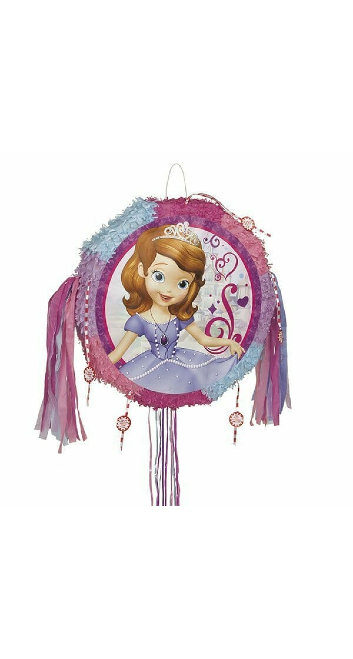 Sofia the First Pull Piñata 12 Strings - 47cm x 47cm