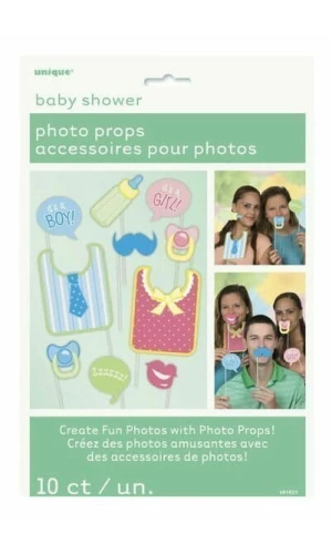 Baby Shower Photo Booth Props - 10pk