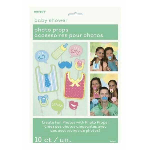 Baby Shower Photo Booth Props - 10pk