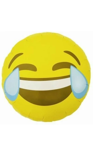 Emoji Crying Laughing Foil Balloon - 18'' (46cm)