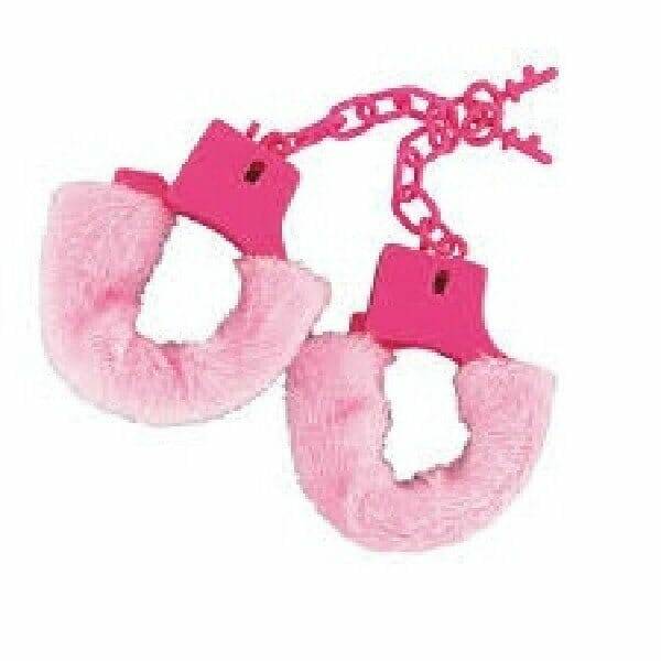 Hen Party Pink Wrist Cuffs with Fur