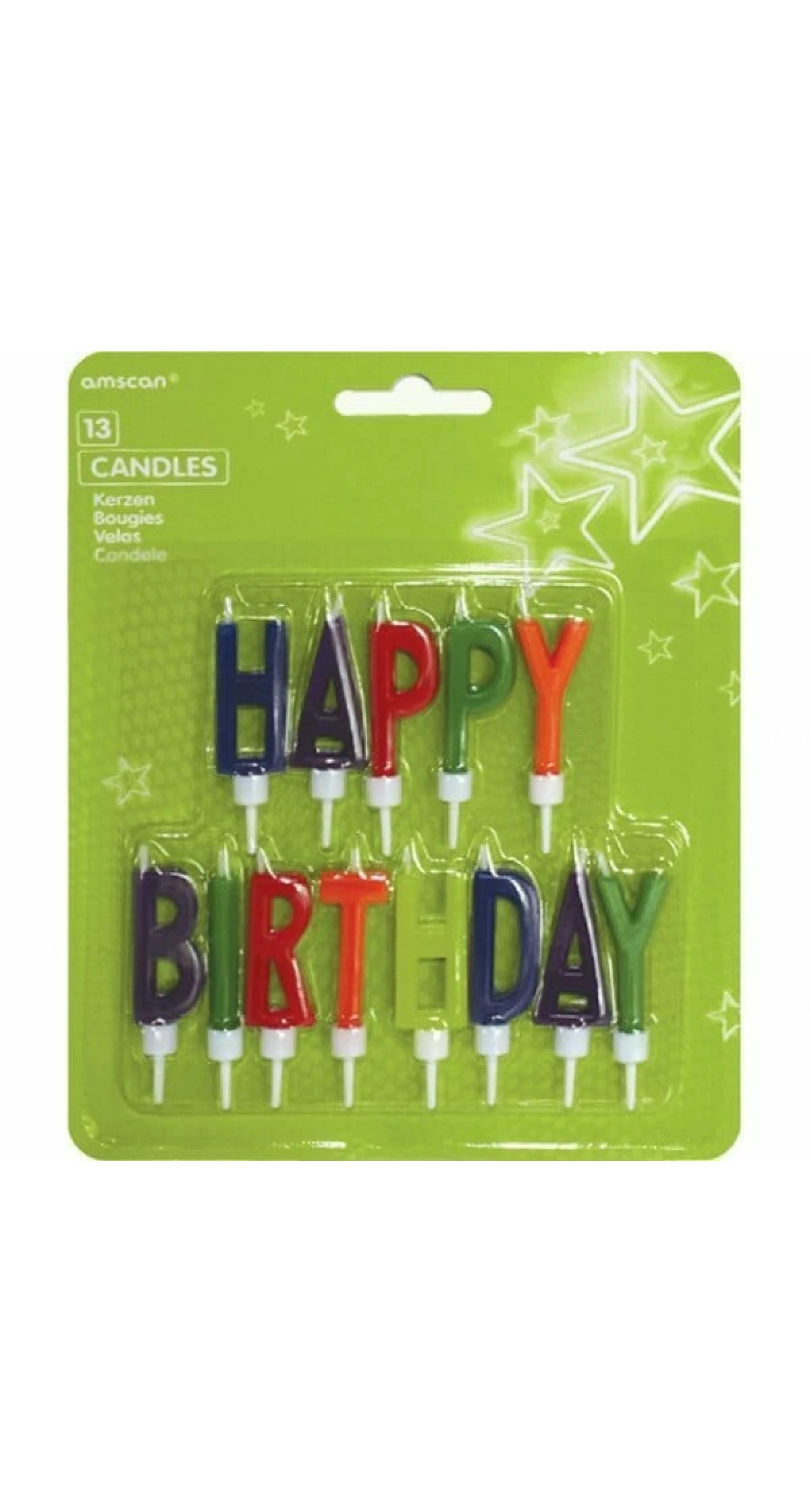 Happy Birthday Letter Candles - 13pk