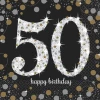 50th Gold Sparkling Celebration Napkins 33cm x 33cm - 16pk
