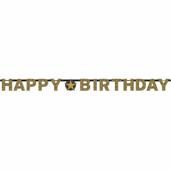 Happy Birthday Sparkling Celebration Paper Letter Banner - 2.13m