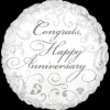 Congrats Happy Anniversary Mini Foil Balloon 9"