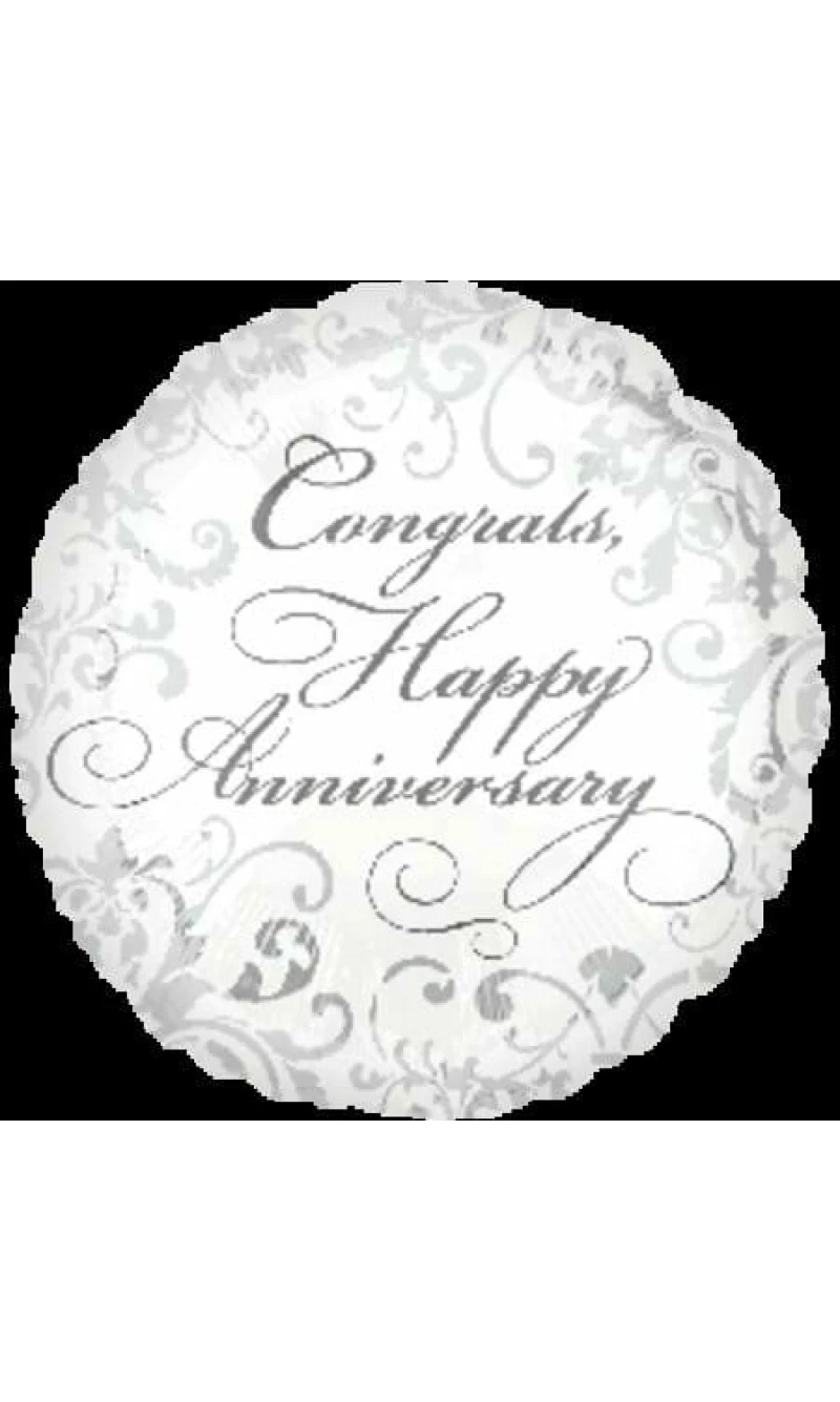 Congrats Happy Anniversary Mini Foil Balloon 9"