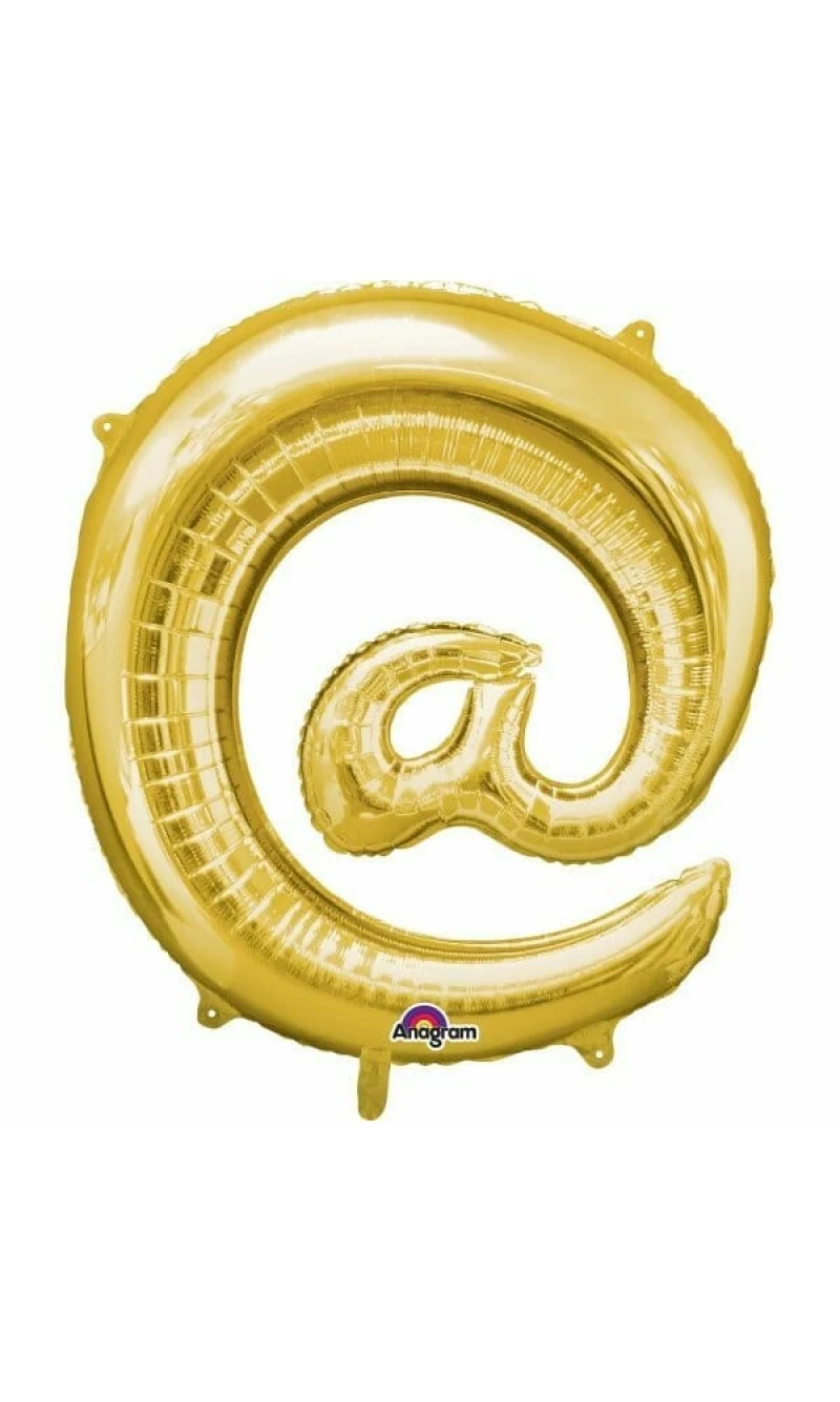 Gold Symbol " @ " Foil Balloon 34''