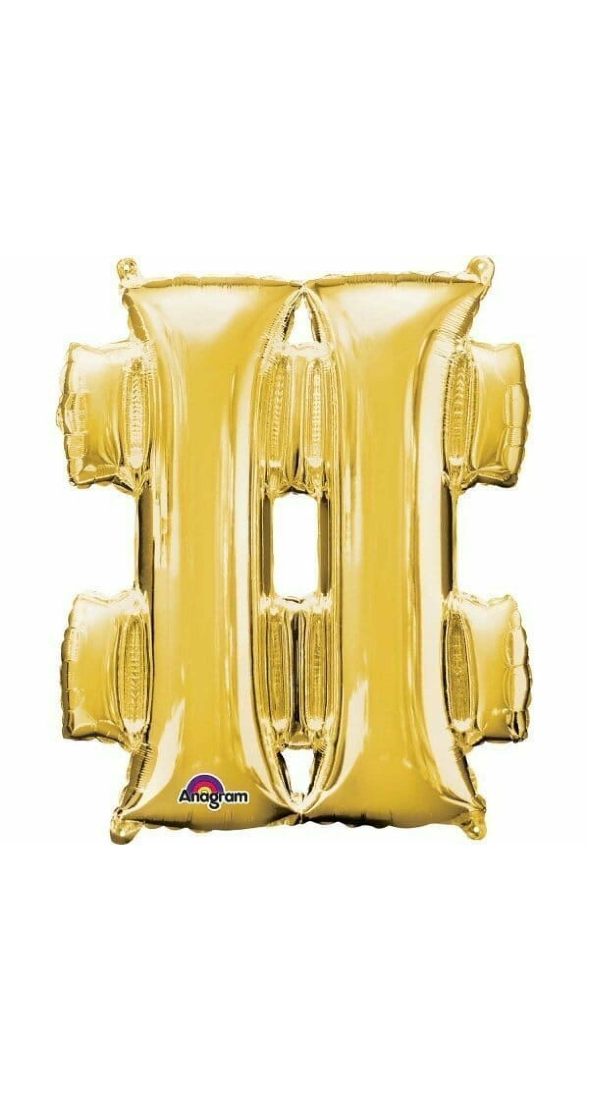 Gold Symbol " # " Foil Balloon 34''