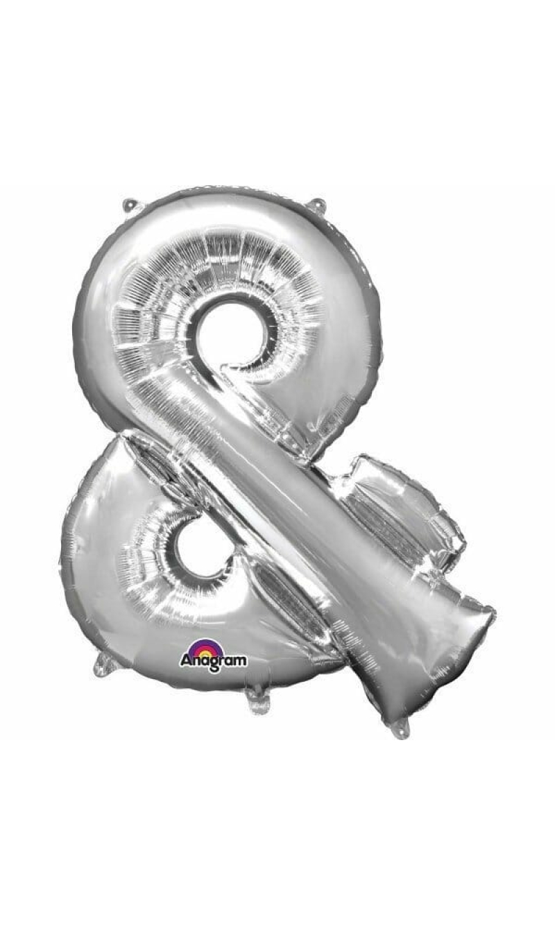 Silver Symbol " & " Foil Balloon 34''