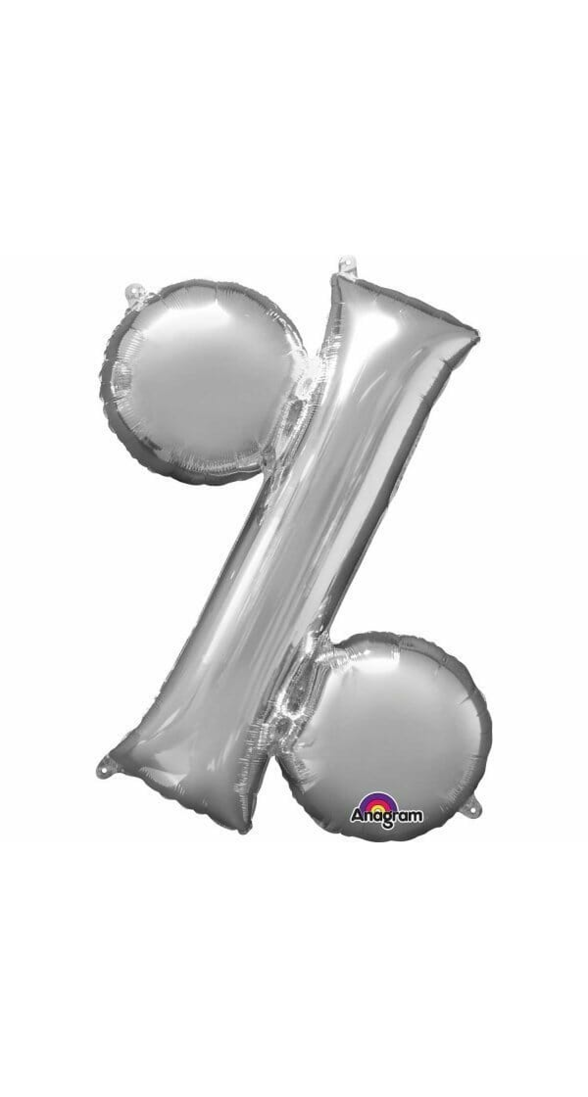 Silver Symbol " % " Foil Balloon 34''