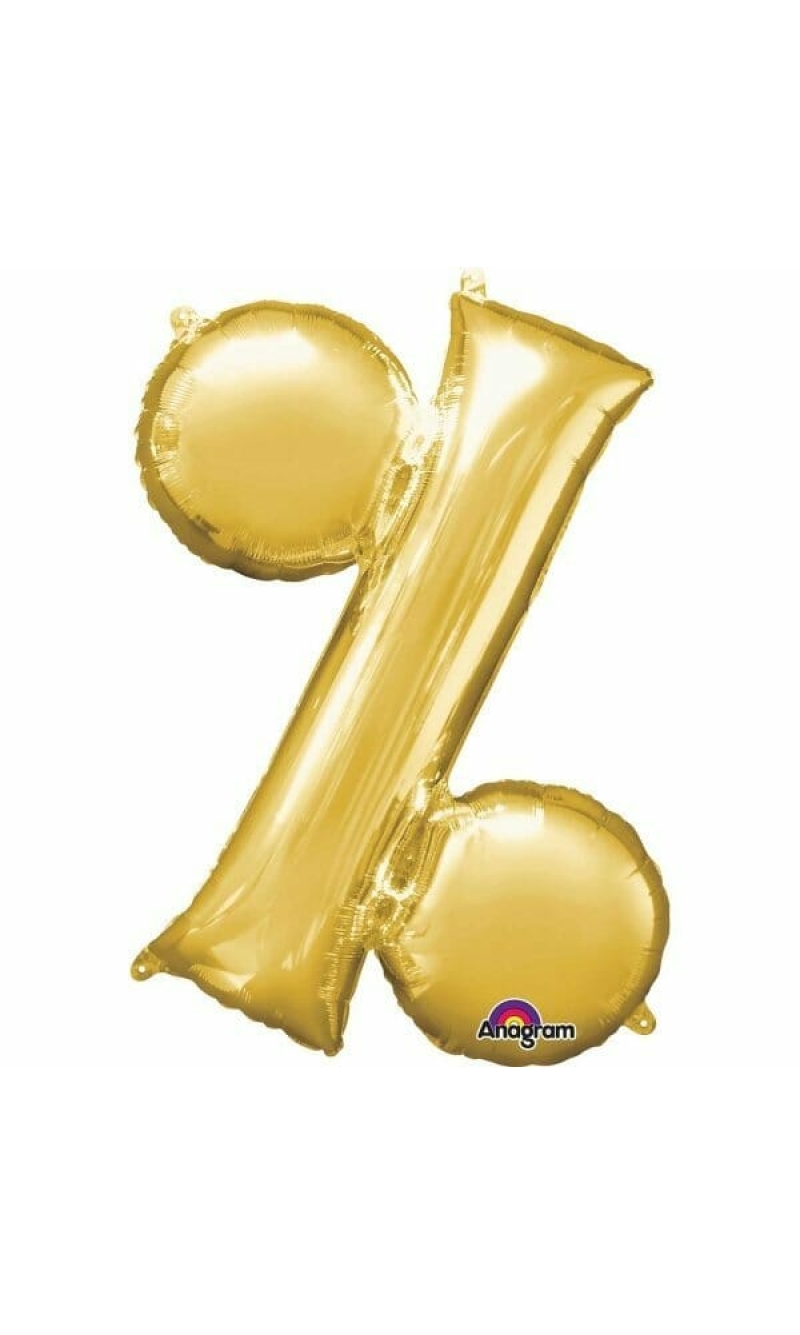 Gold Symbol " % " Foil Balloon 34''