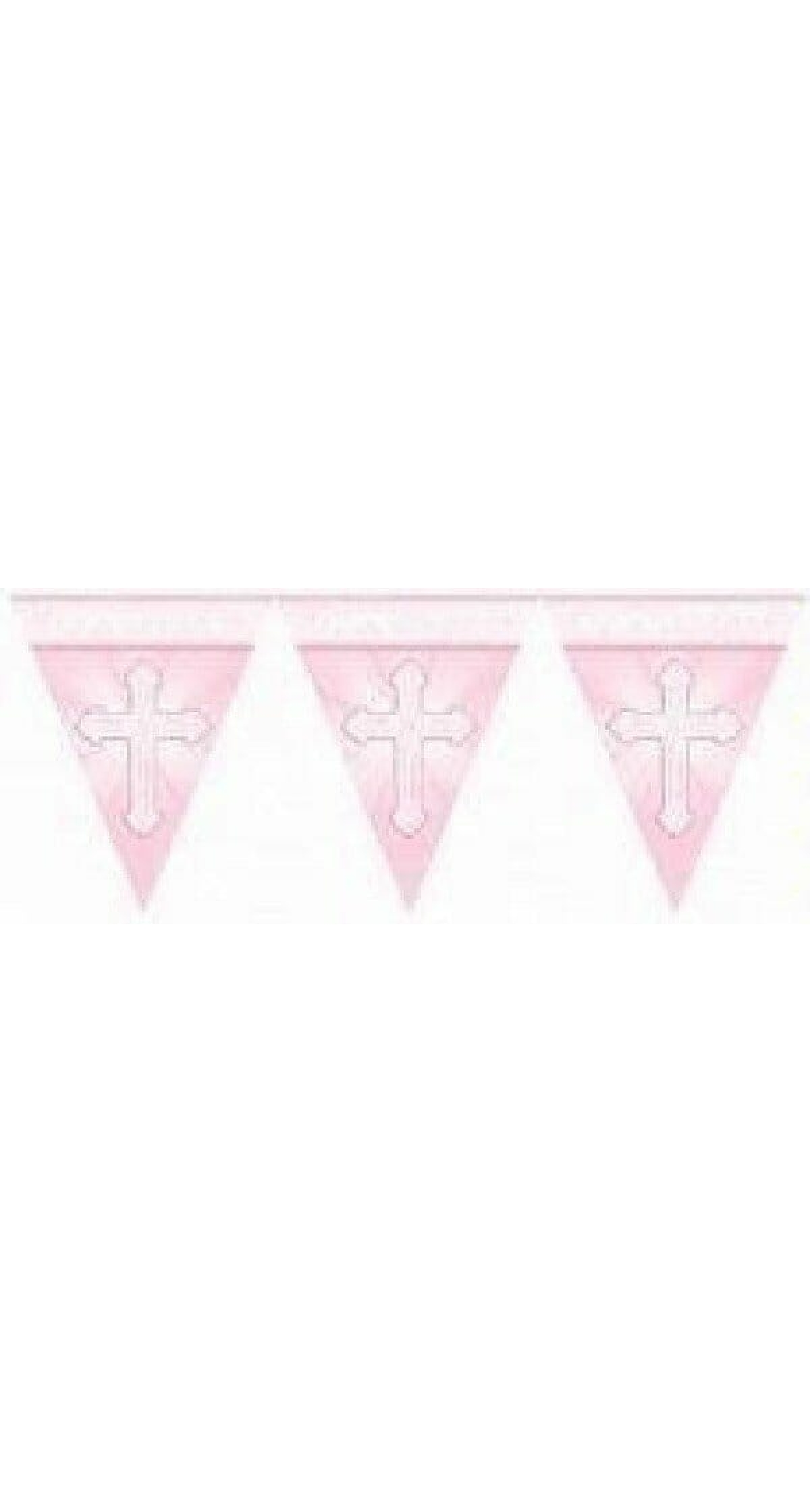 Radiant Cross Pink Pennant Flag Banner - 3.65m