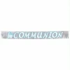 1st Holy Communion Glitter Fringed Metallic Banner Blue 22.8cm x 2.4m