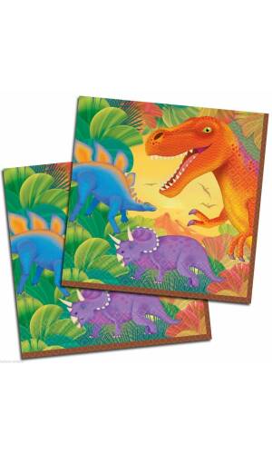Prehistoric Party Napkins 32.7cm x 32.7cm - 16pk