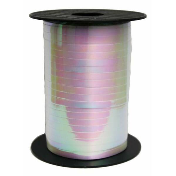 Iridescent White Curling Ribbon Spool - 230m x 5mm