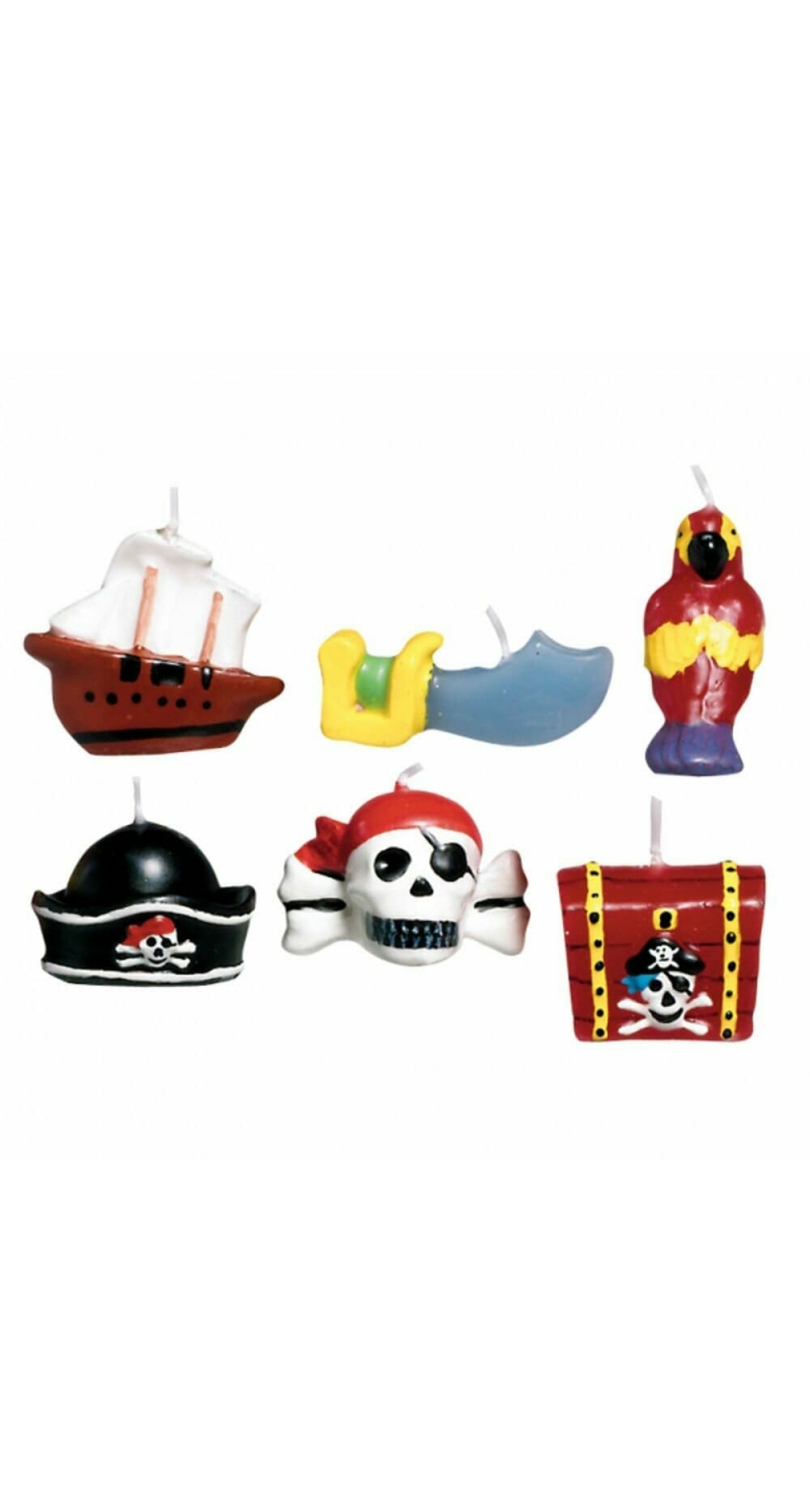 Mini Pirates Figure Candles - 6pk