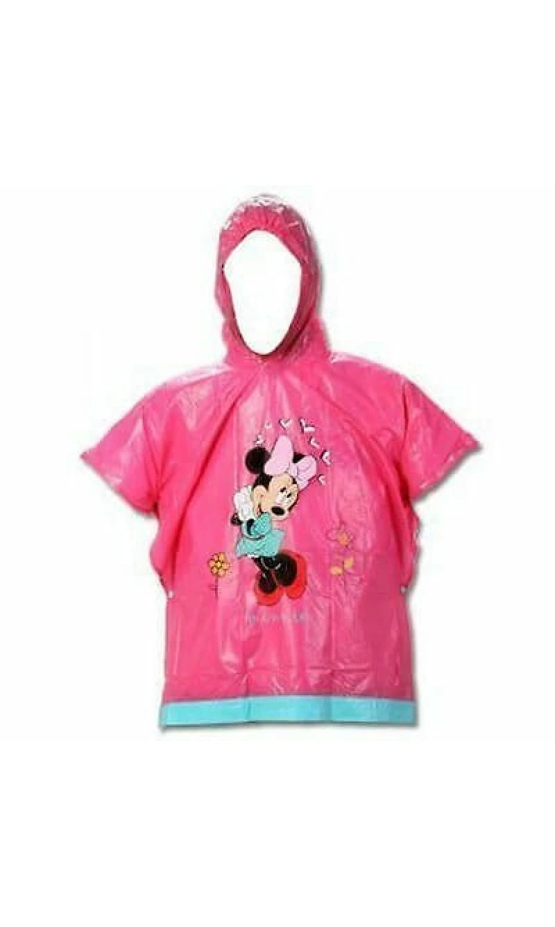 Minnie Mouse Pink Rain Poncho - Girls One Size