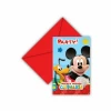 Playful Mickey Invitations & Envelopes  - 6pk