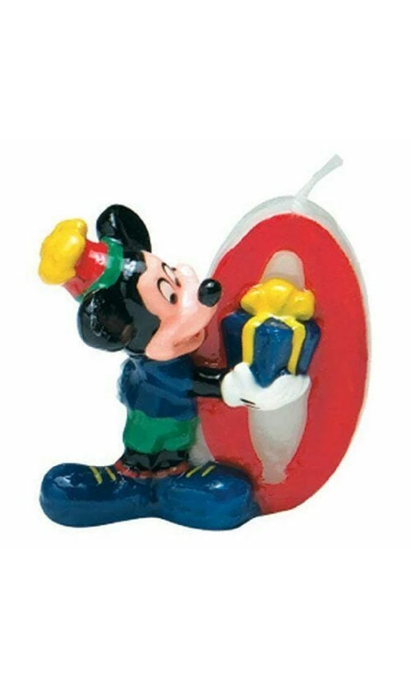 Mickey Mouse Clubhouse Birthday Candle 0 Mickey - 5.5cm
