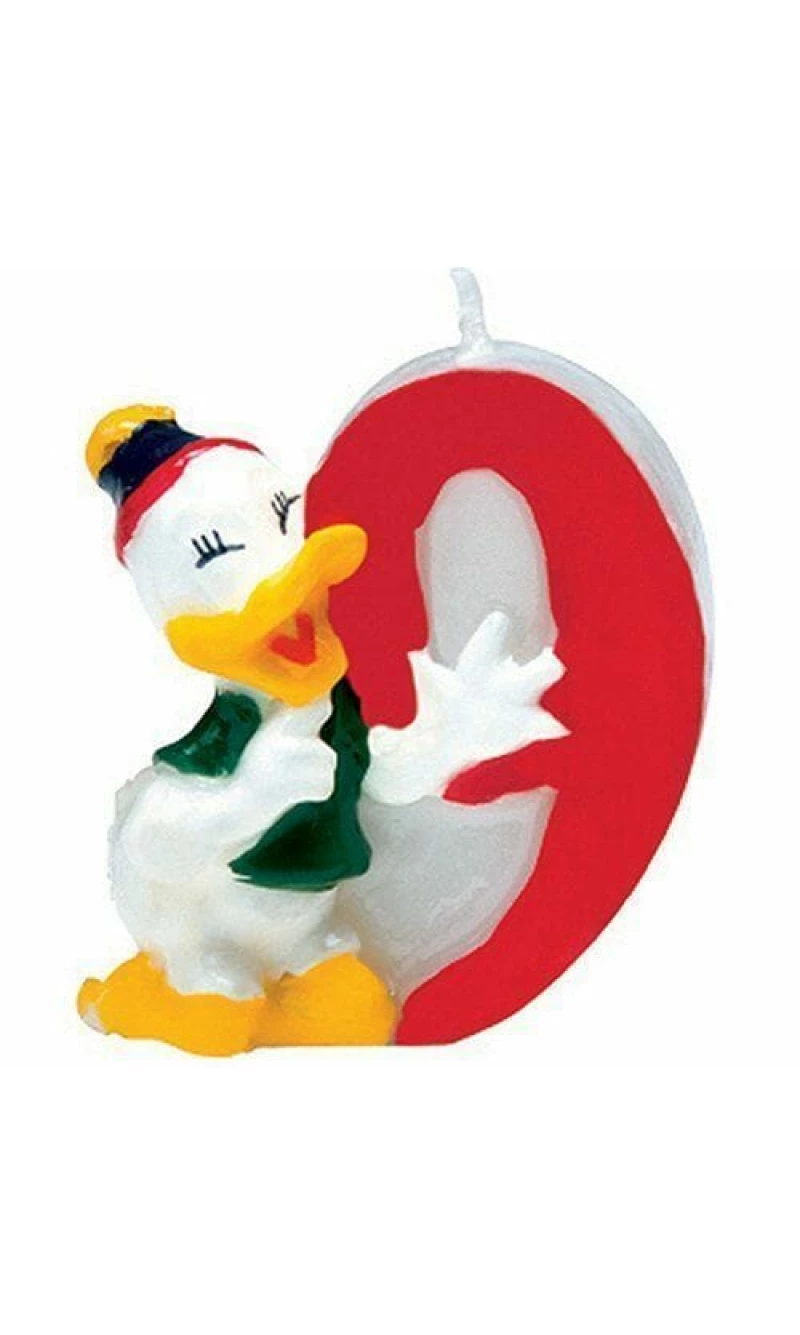 Mickey Mouse Clubhouse Birthday Candle 9 Donald - 5.5cm