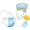 It's a Boy Stork Super Shape Foil Balloon 23" x 32" (58cm x 81cm)