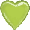 Metallic Lime Green Heart Foil Balloon 18''