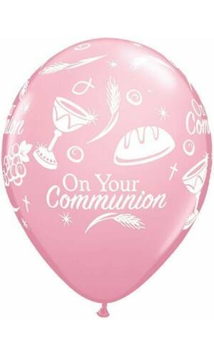 Pink Communion 11'' Printed Latex Balloon (Helium Quality)