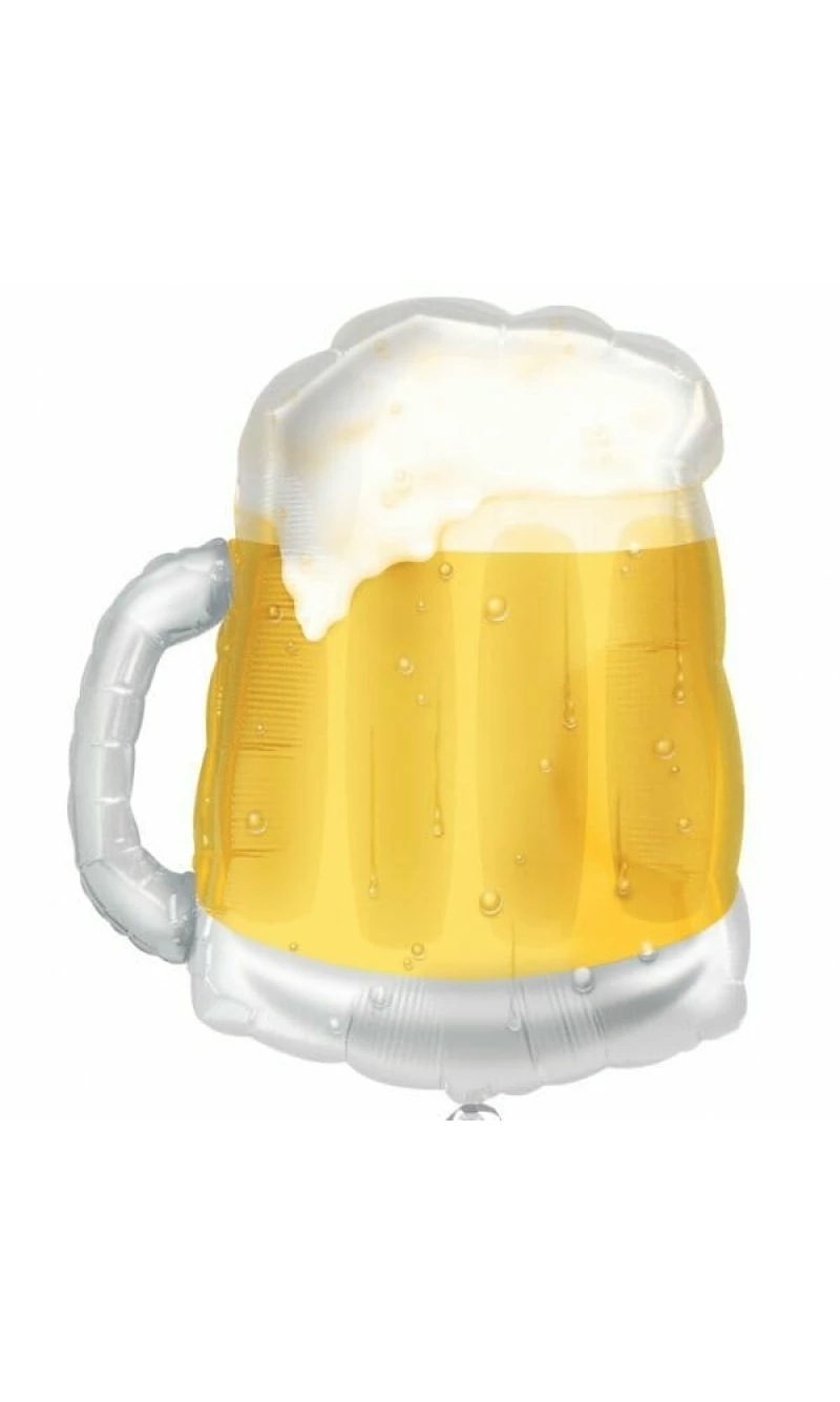 Beer Mug Transparent Super Shape Foil Balloon 20"x 23' (50cm x 58cm)