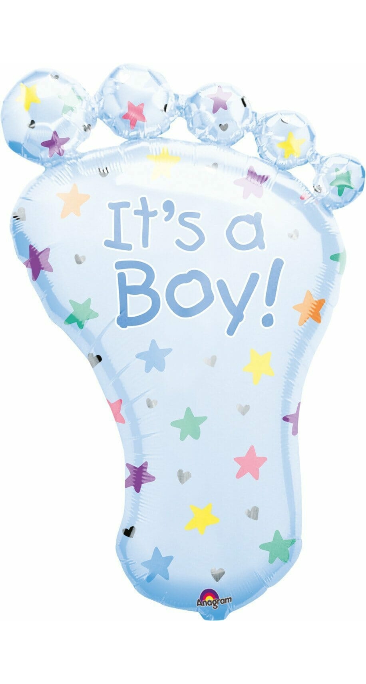 It's a Boy Foot Super Shape Foil Balloon 23" x 32" (58cm x 82cm)