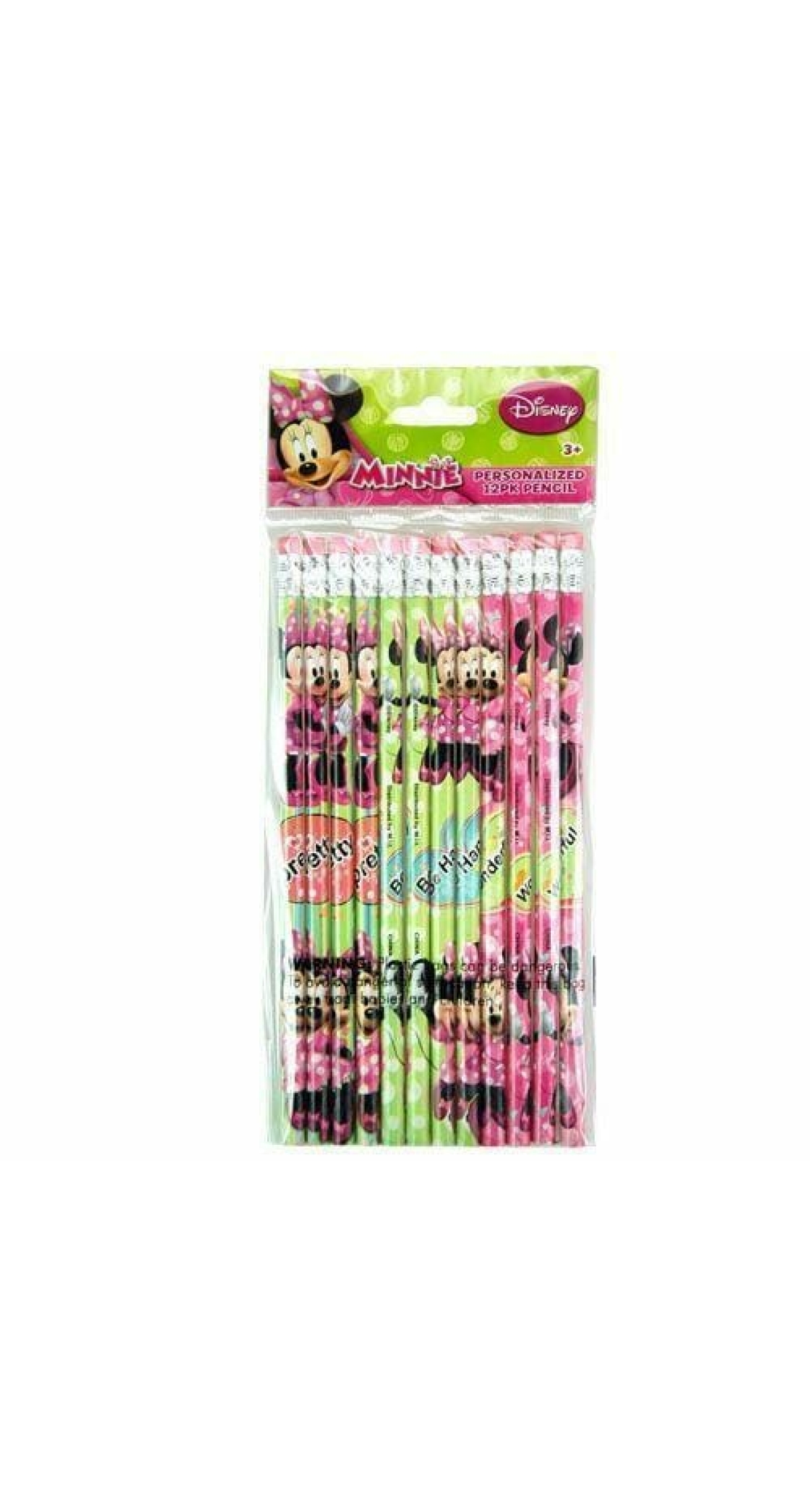 Minnie Mouse Bow-Tique Pencils with Erasers - 12pk