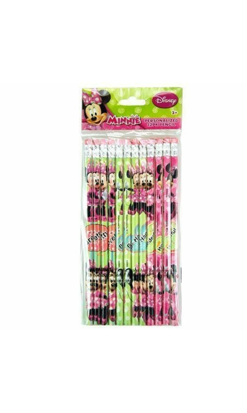 Minnie Mouse Bow-Tique Pencils with Erasers - 12pk